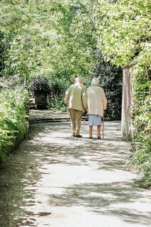 Elderly Parents Walking