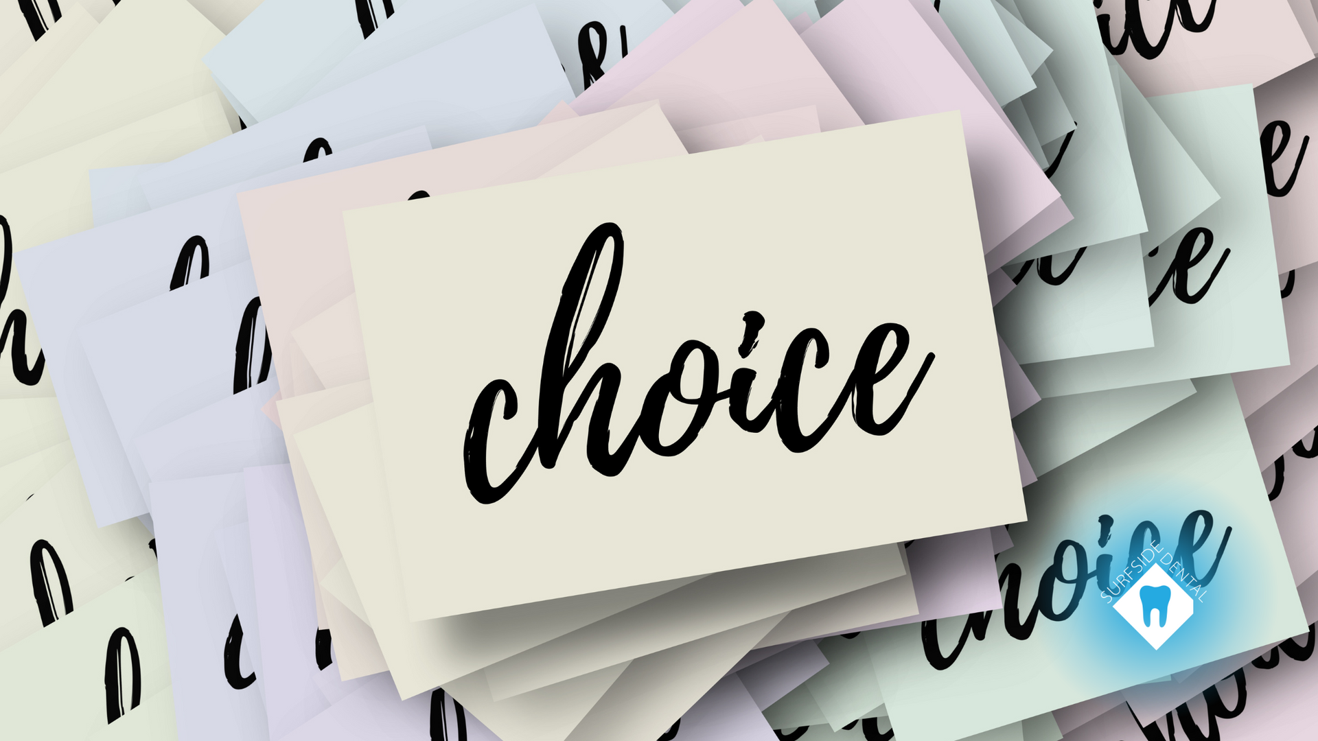 The word choice is on a piece of paper