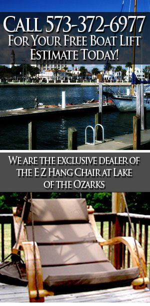 we are the exclusive dealer of the e z hang chair at lake of the ozarks