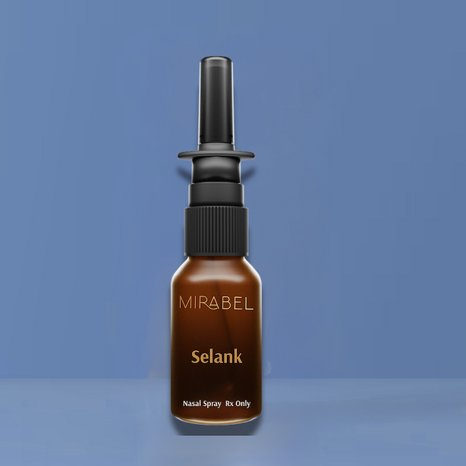 Brown bottle of Selank nasal spray.