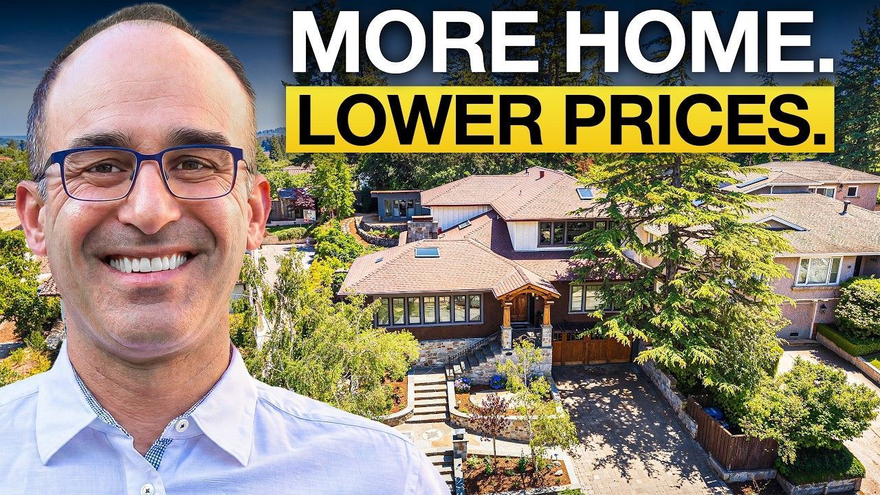 Man smiling beside house and bold text: “MORE HOME. LOWER PRICES.”