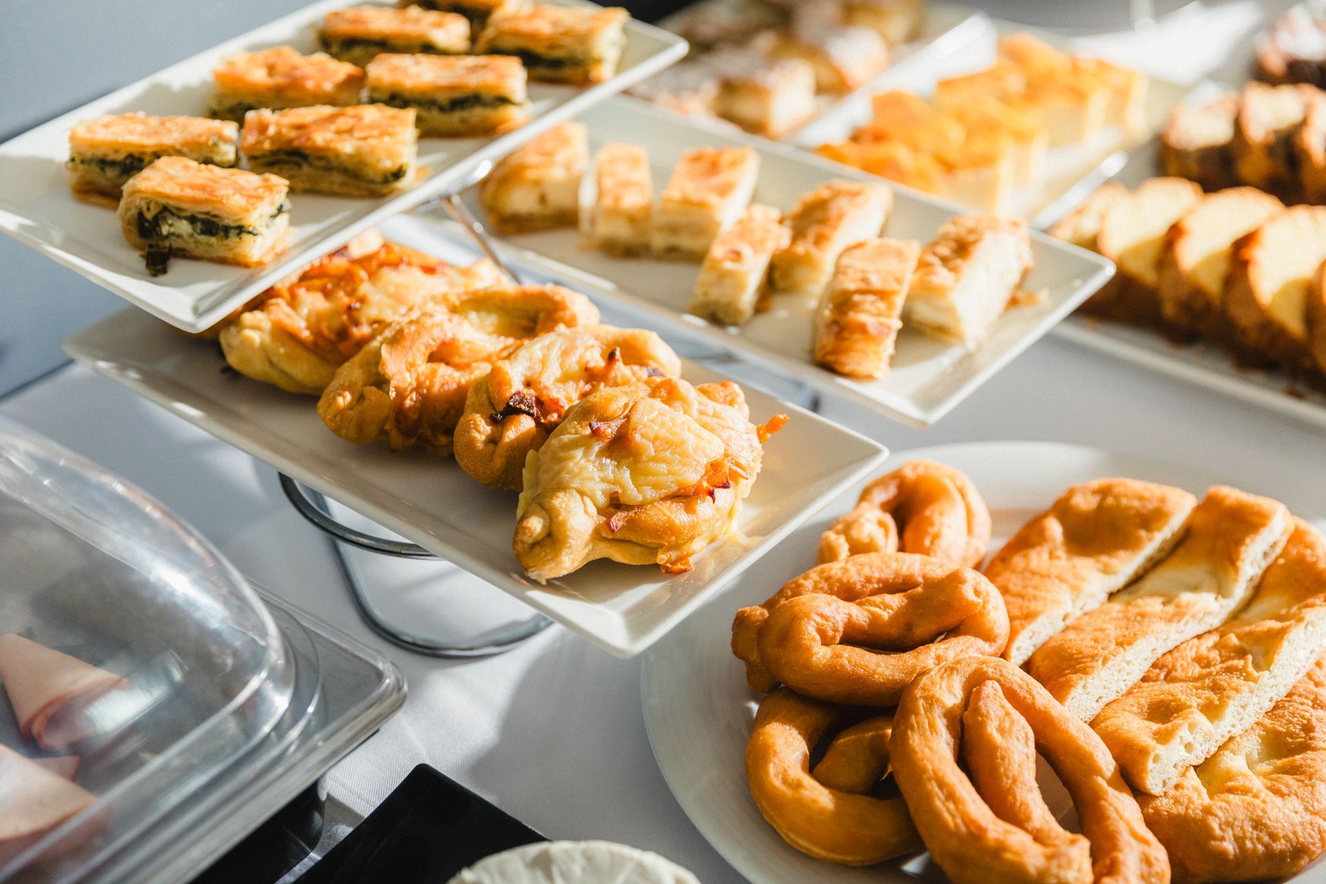 There are many different types of food on the table.