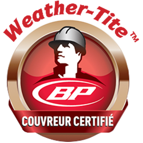 Un logo résistant aux intempéries avec un homme portant un casque de sécurité