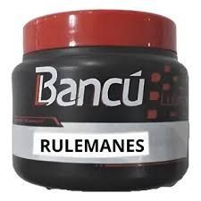 Contenedor Bancú de color negro y rojo etiquetado en blanco