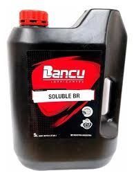 Envase negro de lubricante Rancy Soluble BR, con etiqueta roja y blanca.