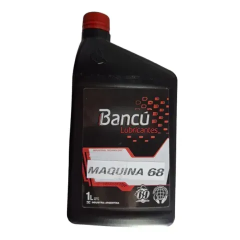 Botella negra de lubricantes Bancú,