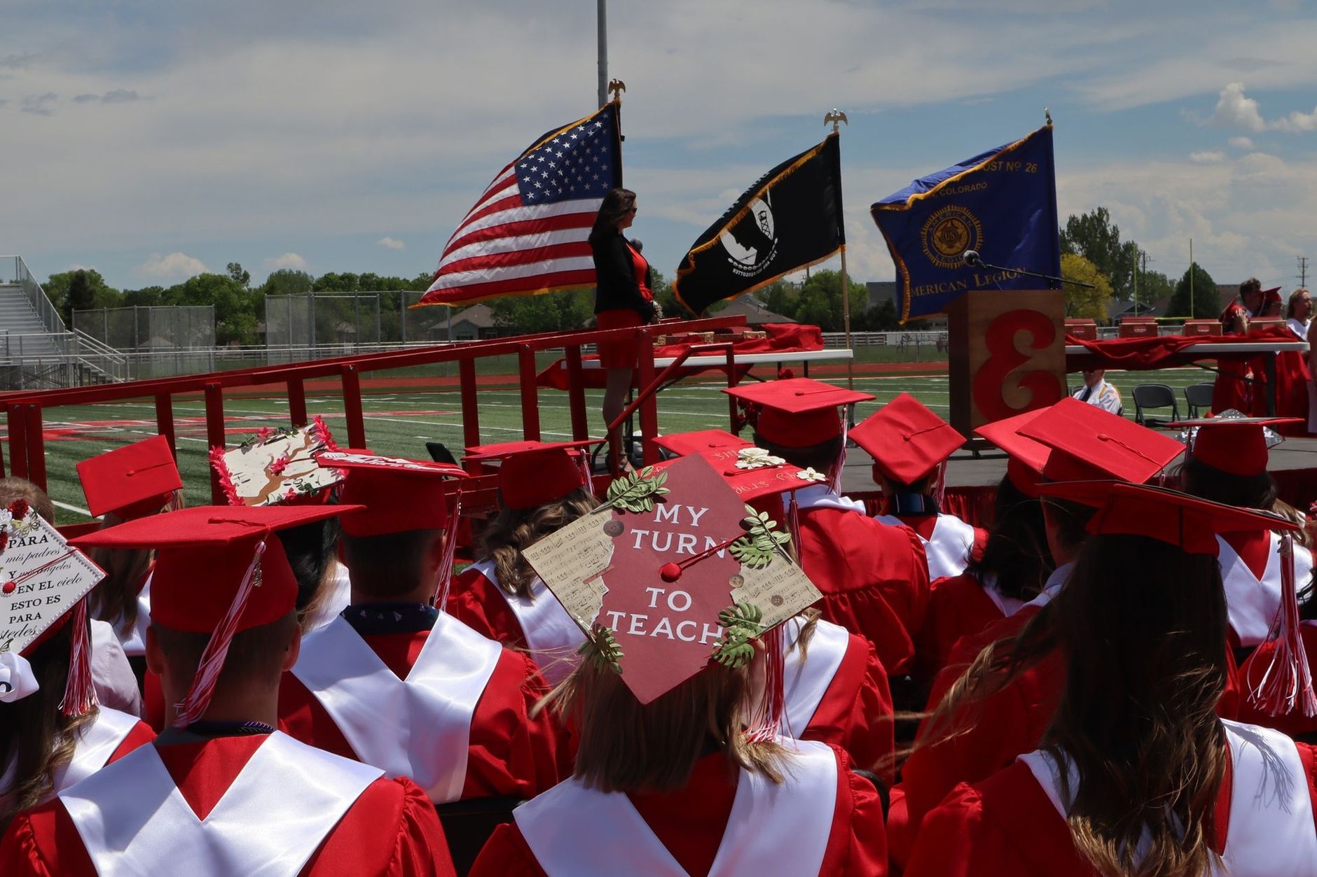 Graduation cap that reads 