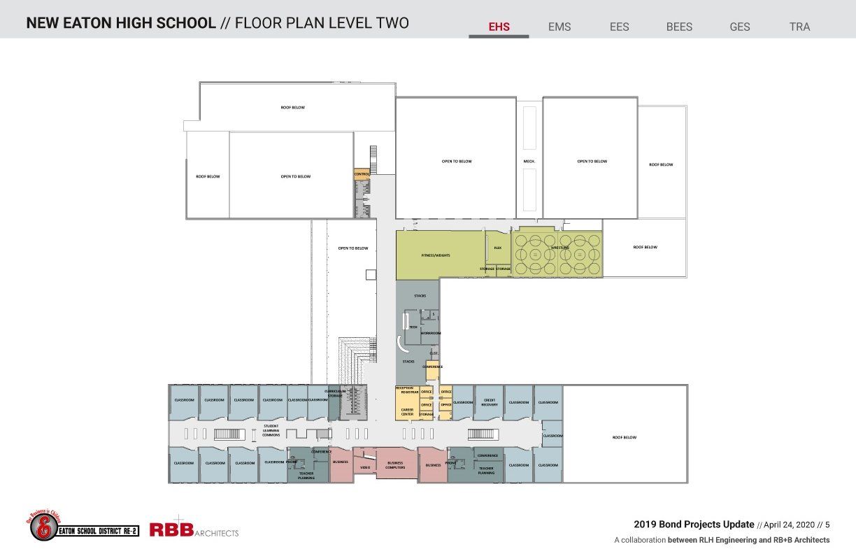 New HS - Floor Plan, Level 2