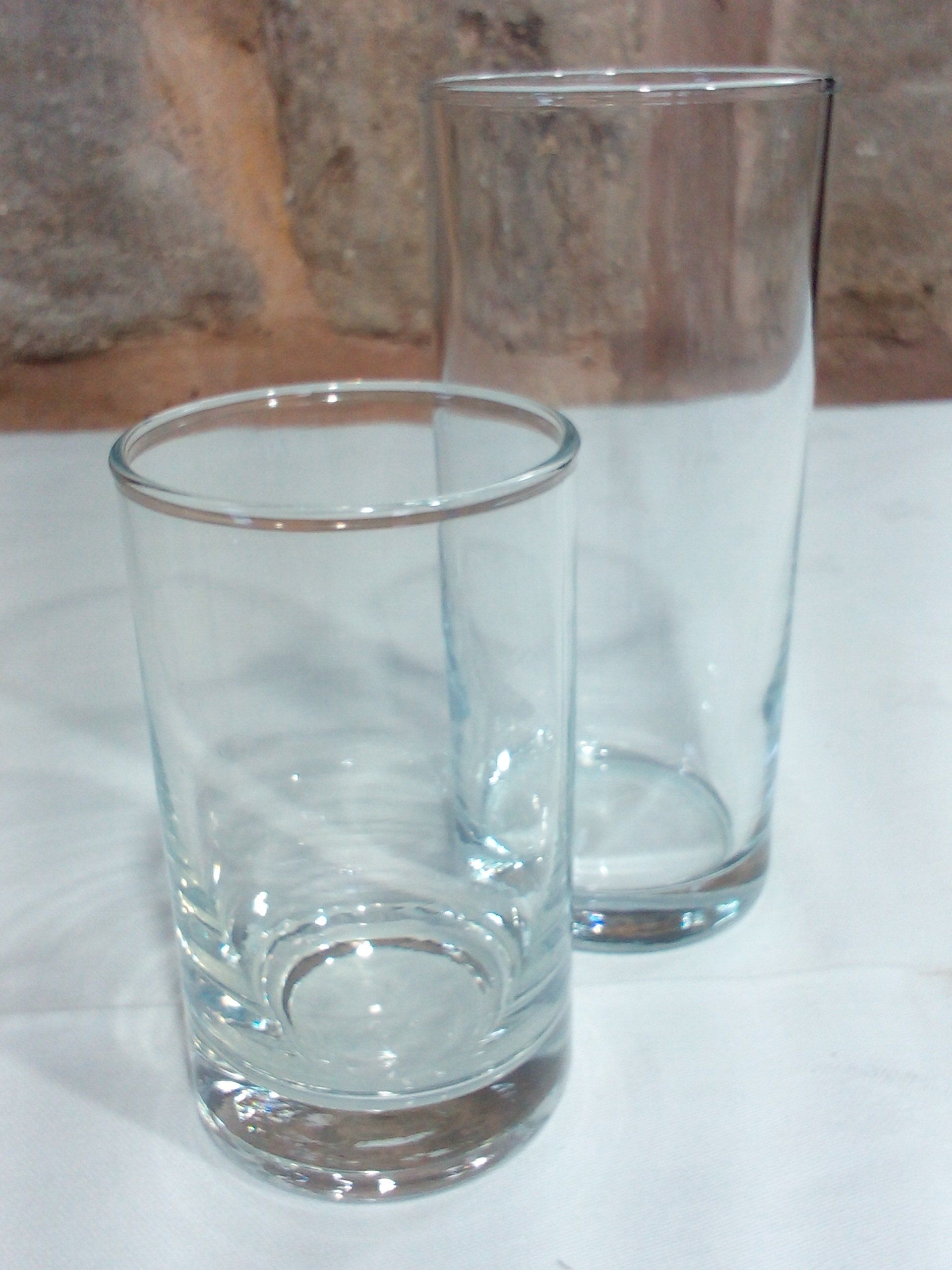 Tumbler Glass Hire, Return Clean or Dirty Option Available