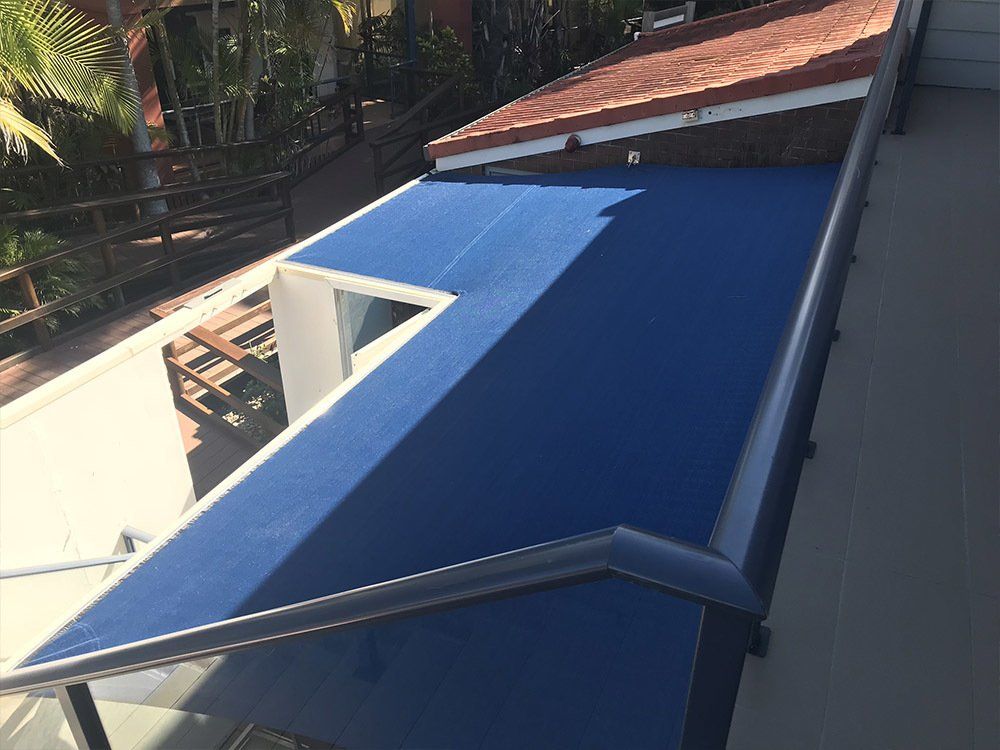 Commercial Blue Shade — Shade Sail Installations in Tweed Heads, NSW
