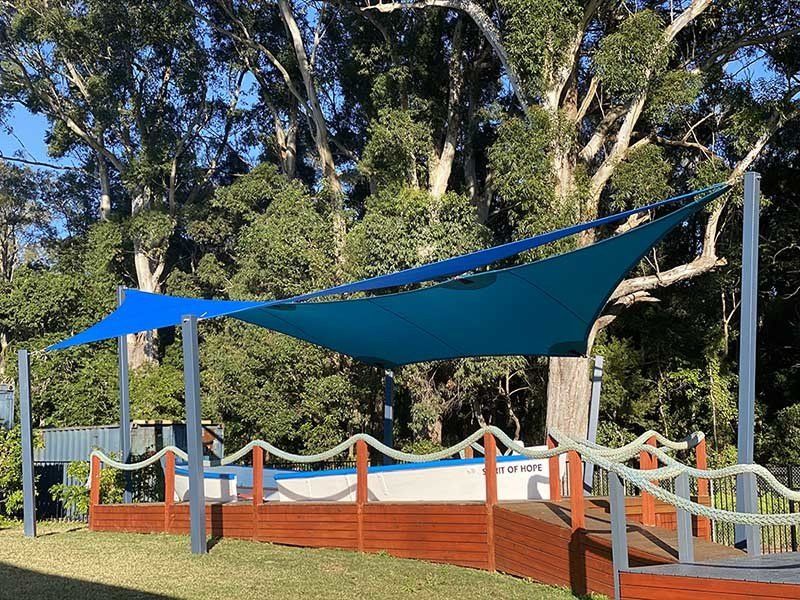 Blue Shade Sail — Shade Sail Installations in Tweed Heads, NSW
