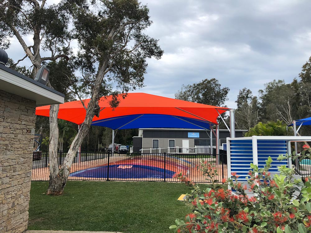 Two Color Shade — Shade Sail Installations in Tweed Heads, NSW