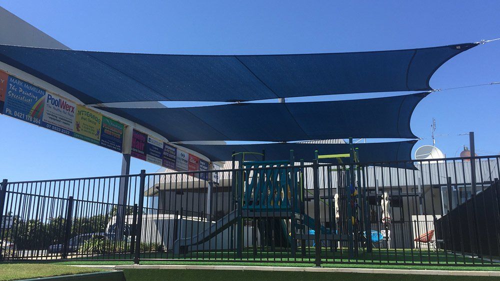 Mini Playground Besides Pool — Shade Sail Installations in Tweed Heads, NSW