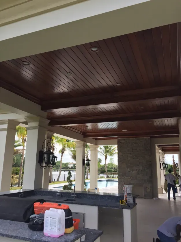 Coffered ceiling in Lighthouse Point, FL by Carpentry Squad
