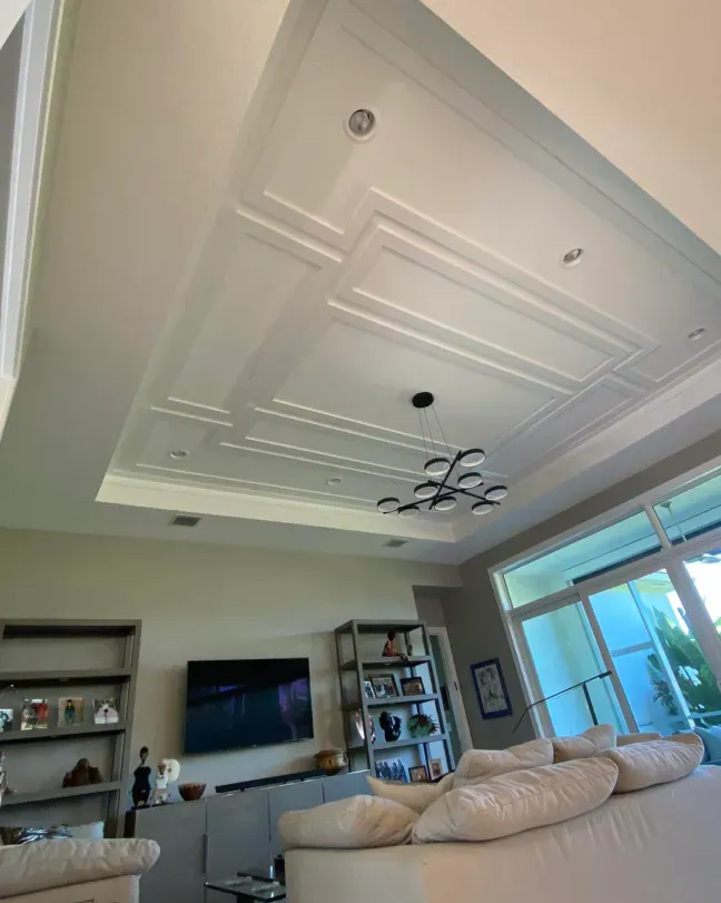 Coffered ceiling in Lighthouse Point, FL by Carpentry Squad