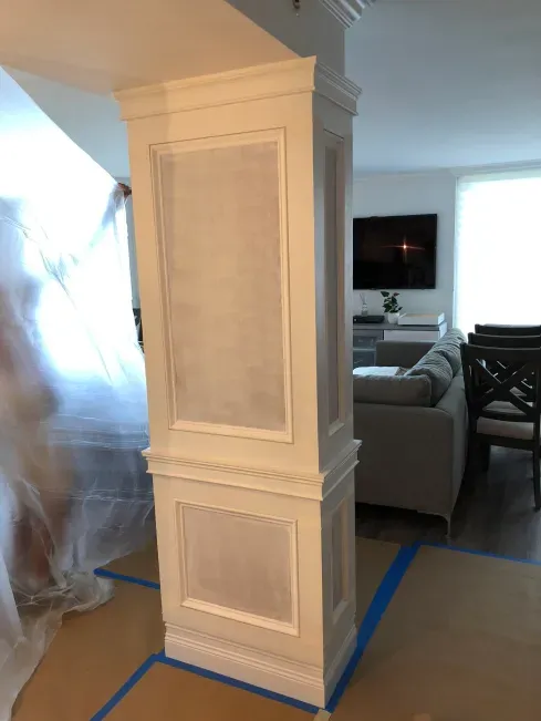 An interior molding decoration in Lighthouse Point, FL with Carpentry Squad