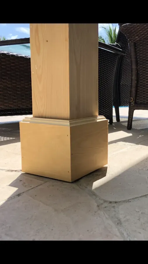 Custom wood beam supports in Lighthouse Point, FL by Carpentry Squad