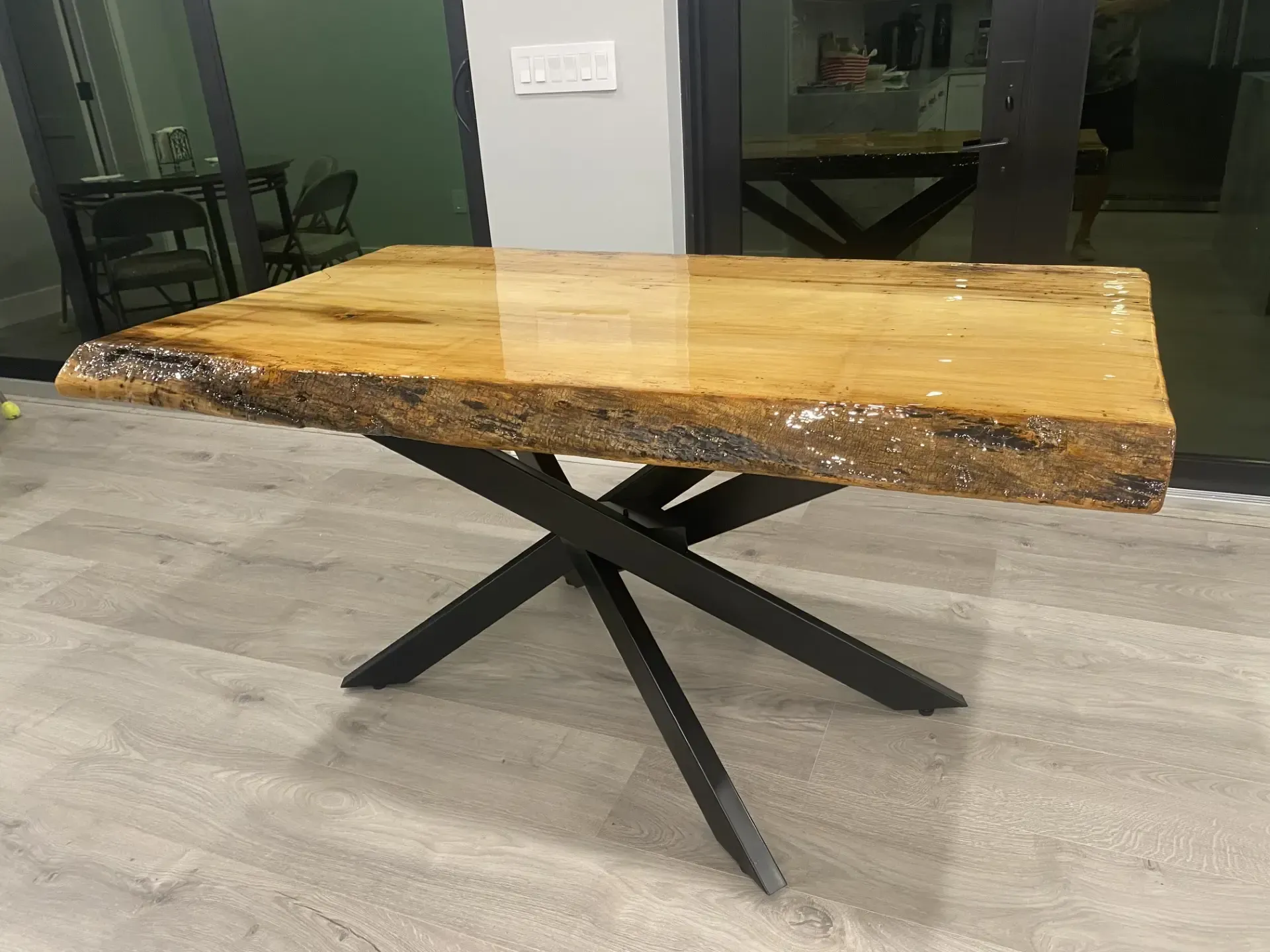 Custom wood table in Lighthouse Point, FL by Carpentry Squad