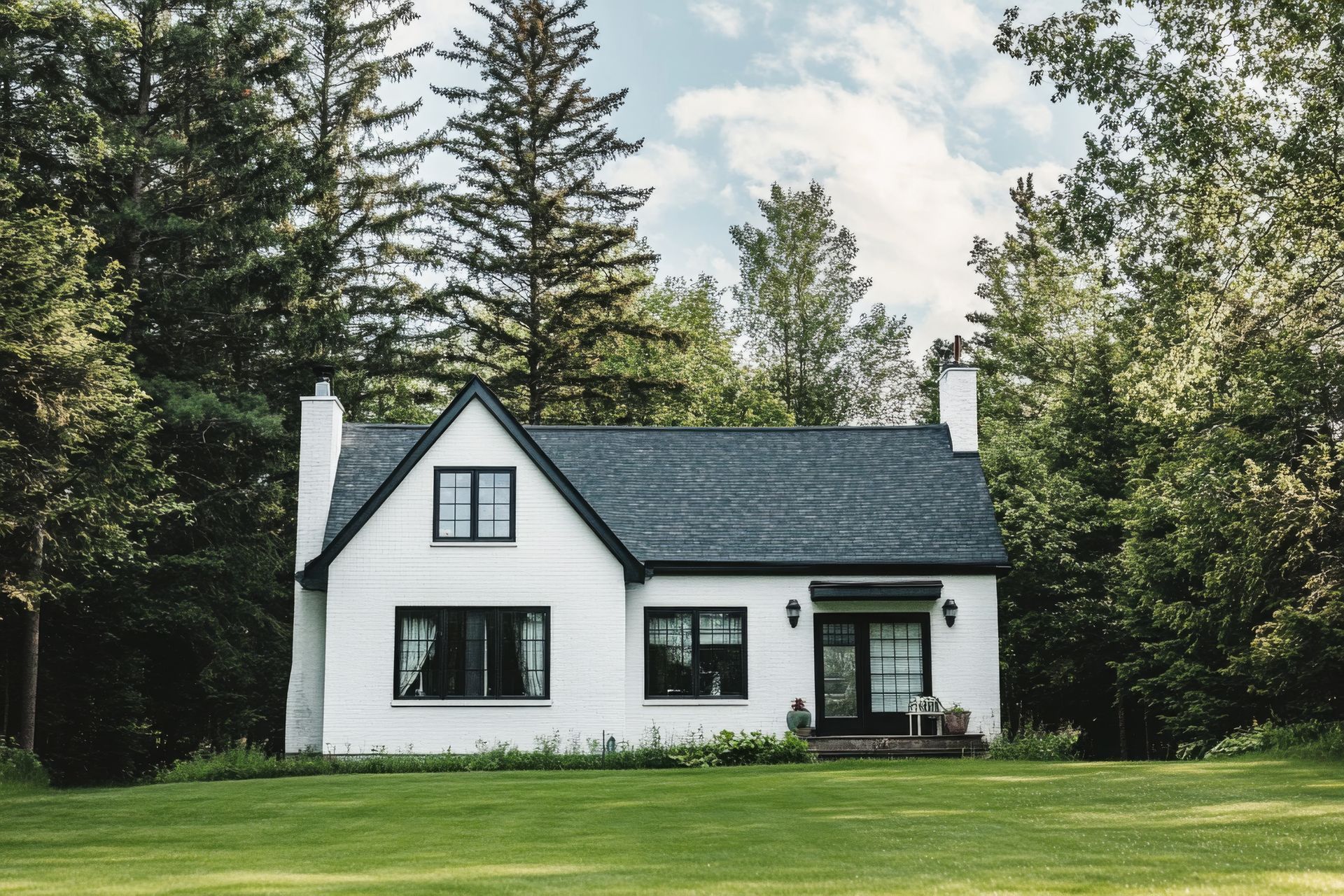 Photo of a single-family home with a large lawn