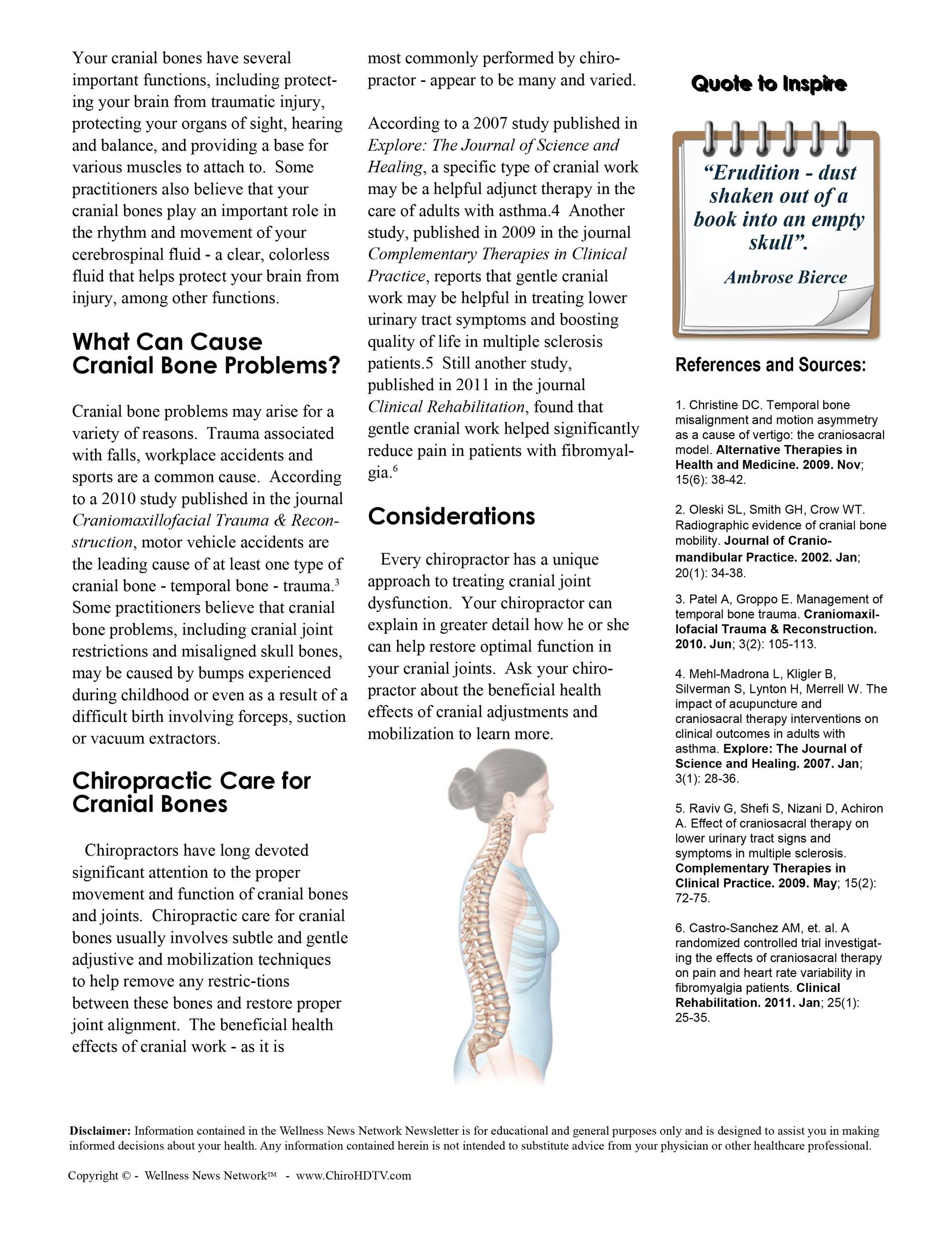 Page Two of Cranial Bones & Chiropractic Care: A Connected Approach