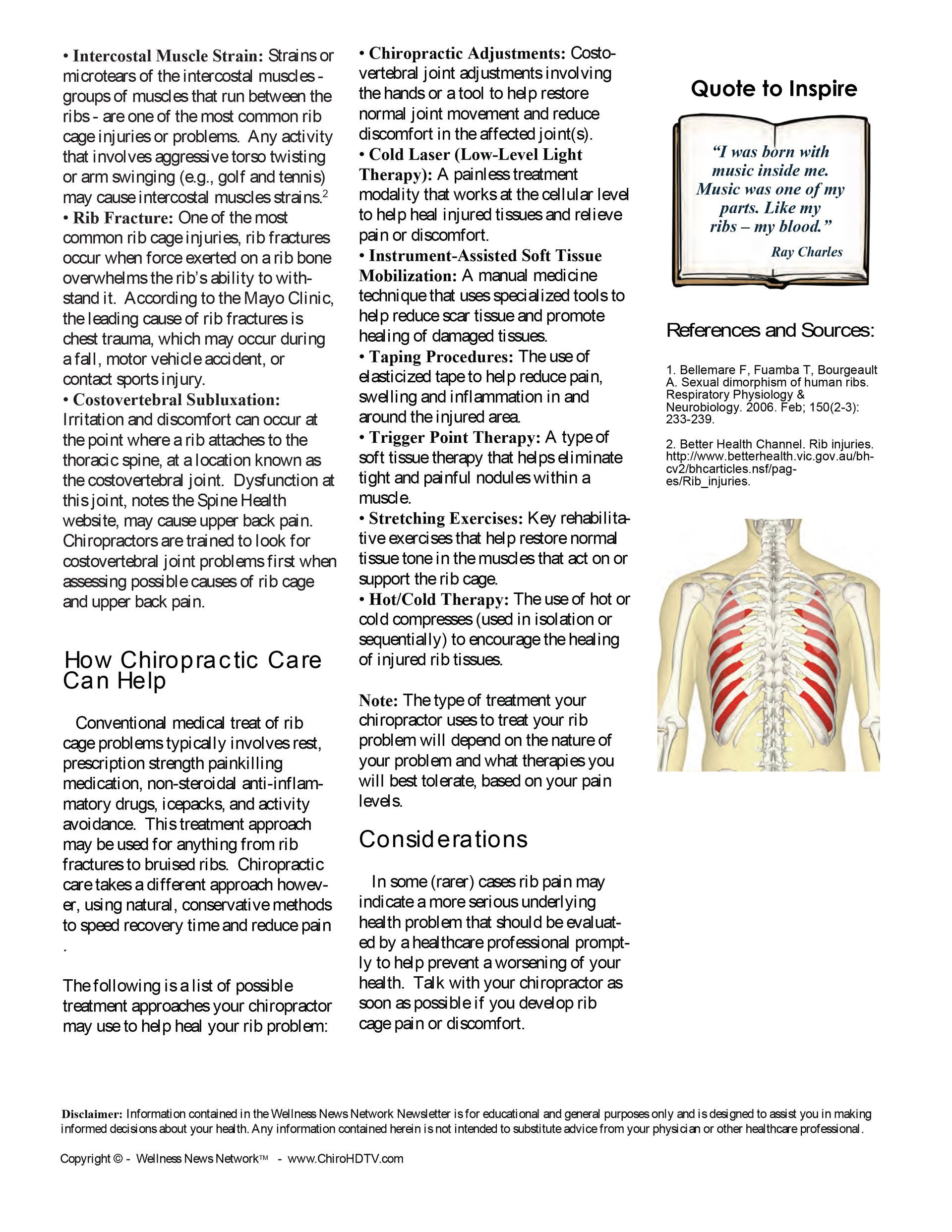 Page Two of Chiropractic Approach to Rib Cage Injuries  | Monroe, WA | Healthy Family