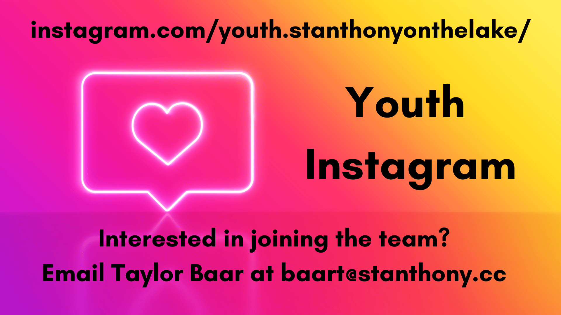 St. Anthony Youth Instagram