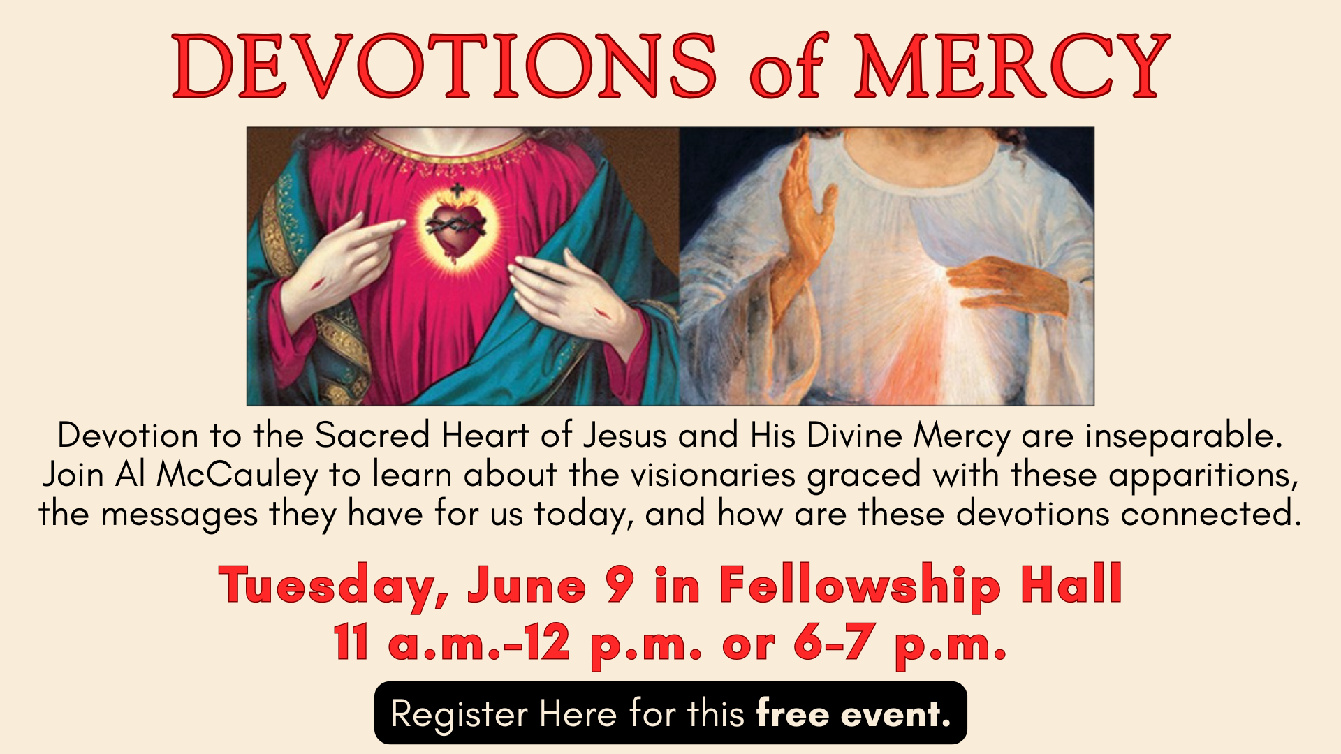 Devotions of Mercy Presentation by Al McCauley at St. Anthony on the Lake