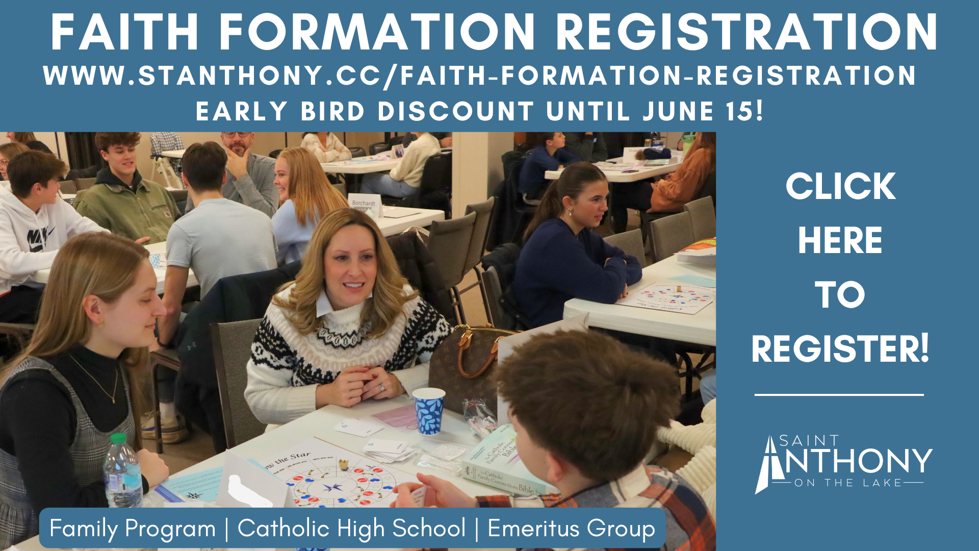 St. Anthony on the Lake Faith Formation Registration