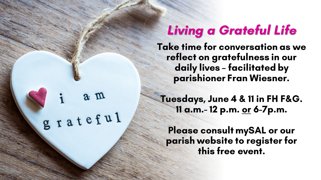 Living a Grateful Life facilitated by Fran Wiesner