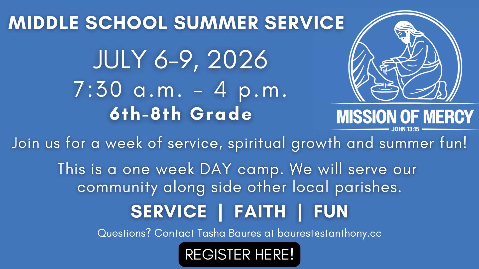 St. Anthony on the Lake Middle School Summer Outreach Registration