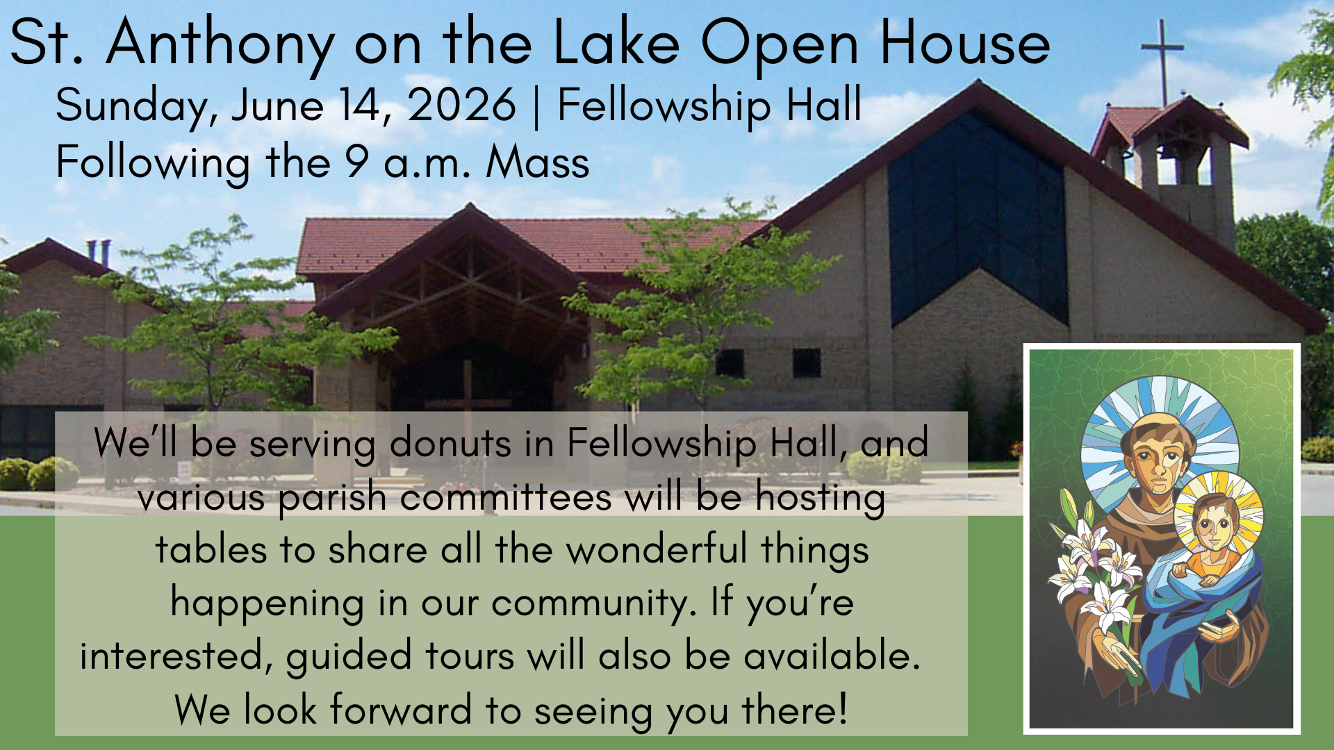 St. Anthony on the Lake Open House June 14, 2026
