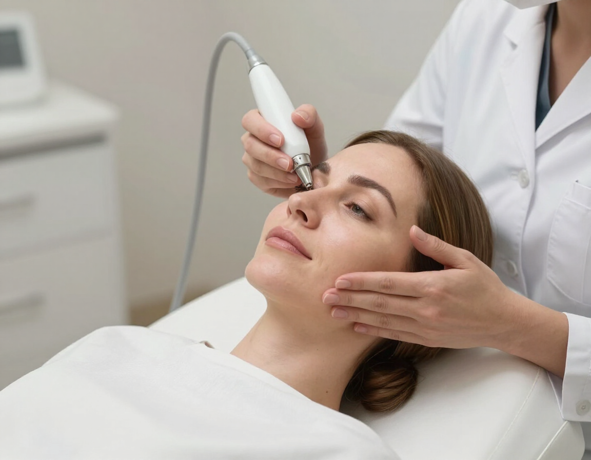 Tratamiento de rejuvenecimiento facial en consultorio médico