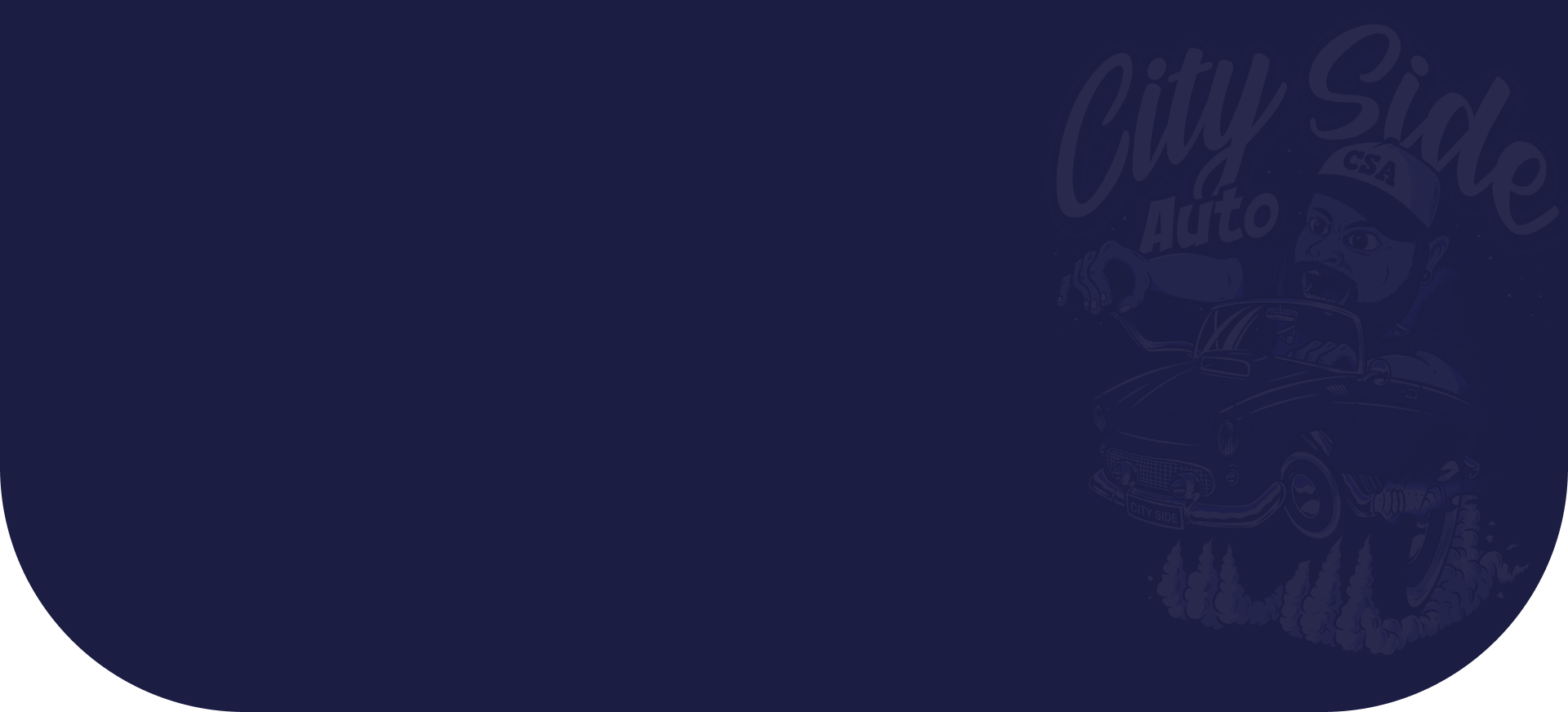 Dark blue background with 