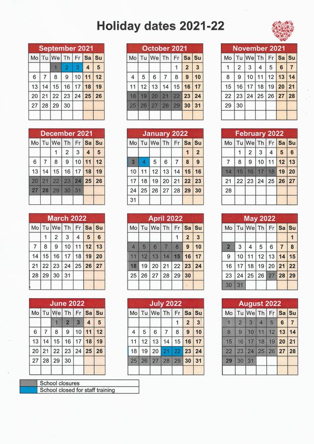 holiday dates 2021