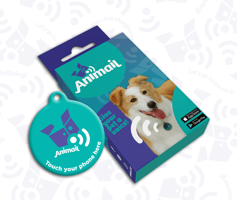 Animail digital pet tag packaging