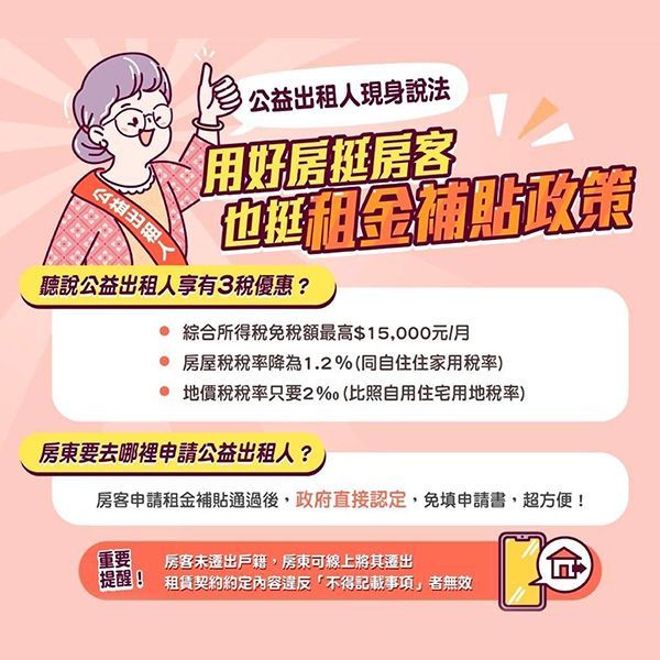 用好房挺房客也挺租金補貼政策