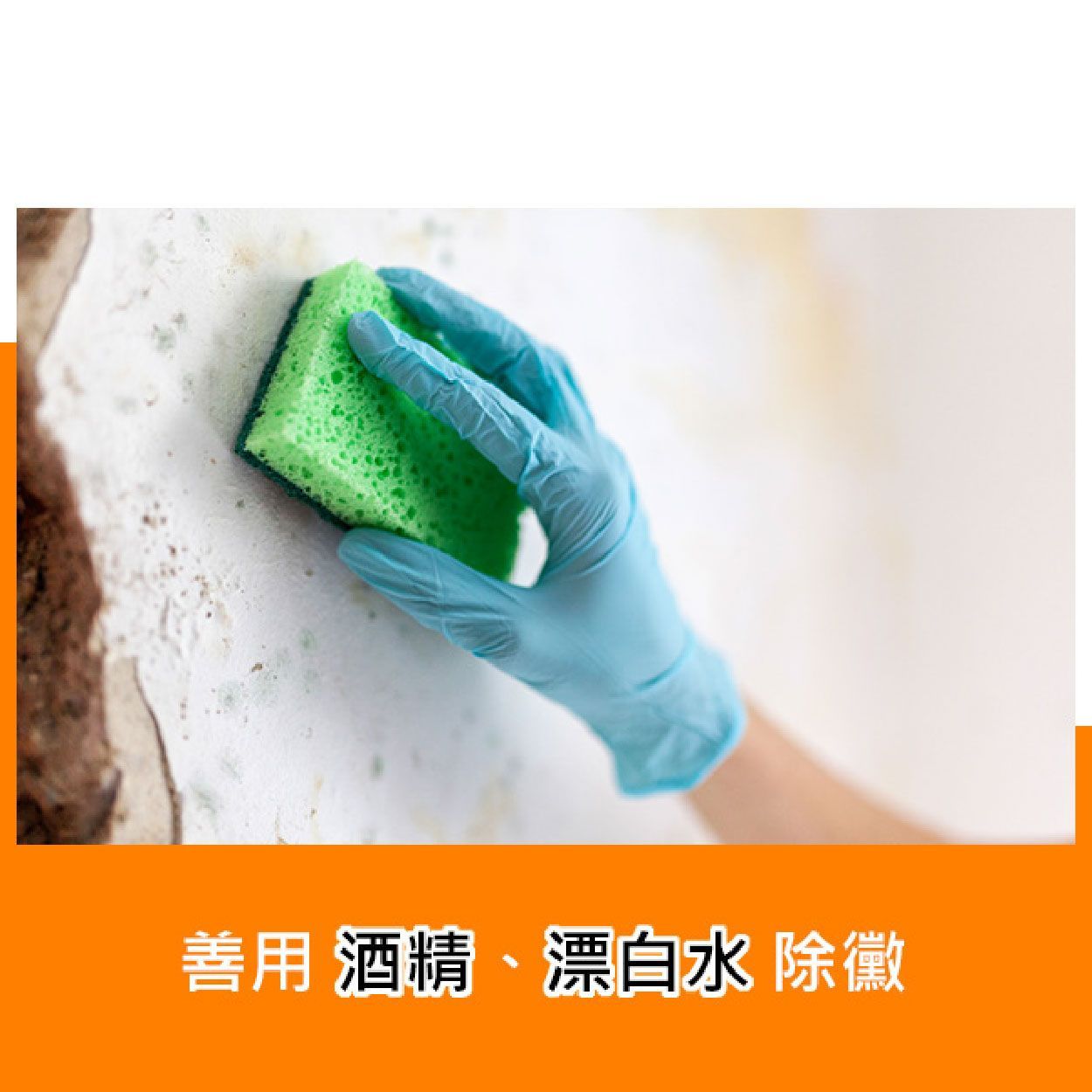 善用酒精、漂白水除霉