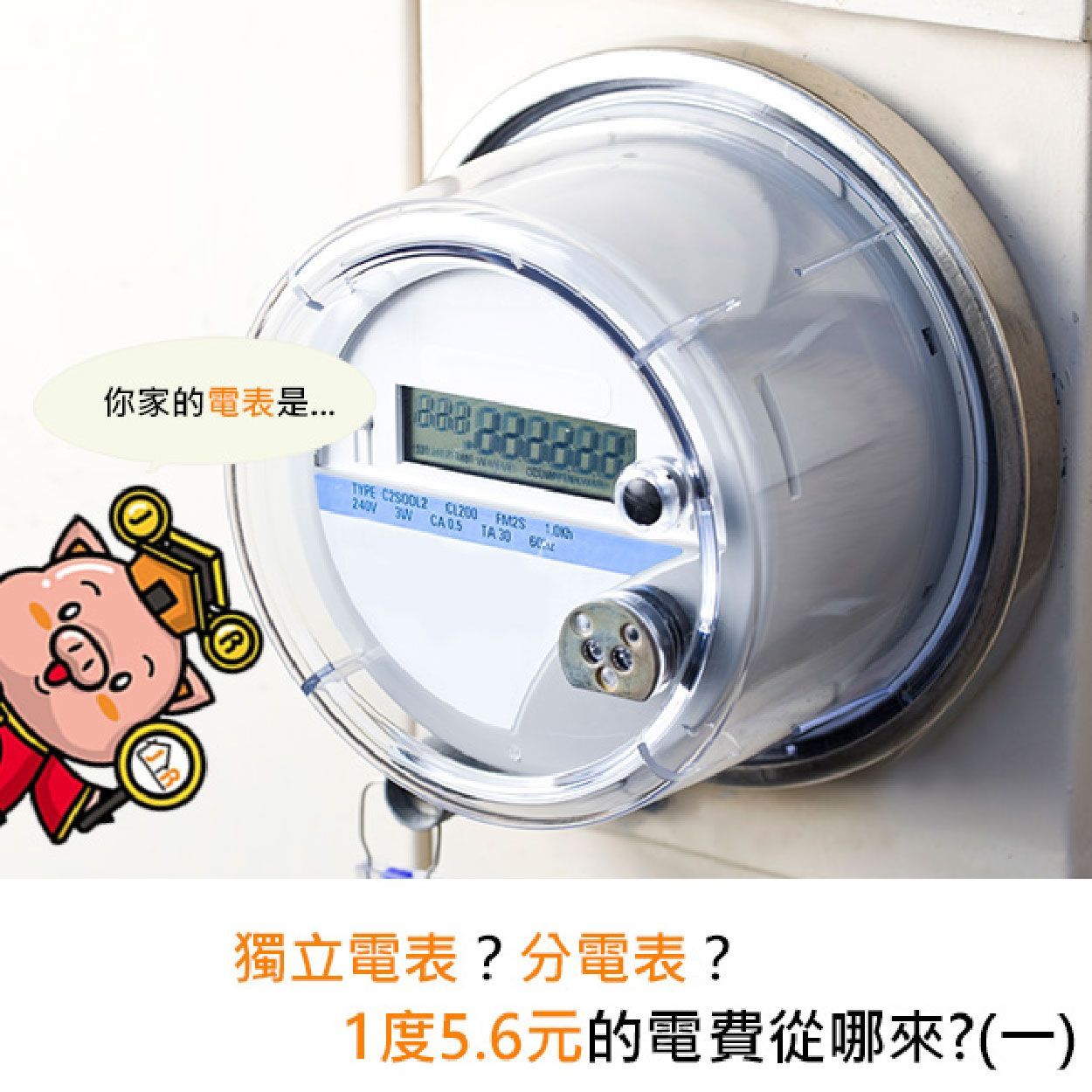 獨立電表？分電表？1度5.6元的電費從哪來？
