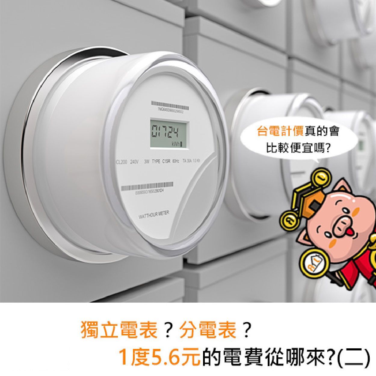 獨立電表？分電表？1度5.6元的電費從哪來？
