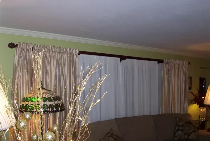 Living Room with Drapes — East Peoria, IL — Blinds For Less