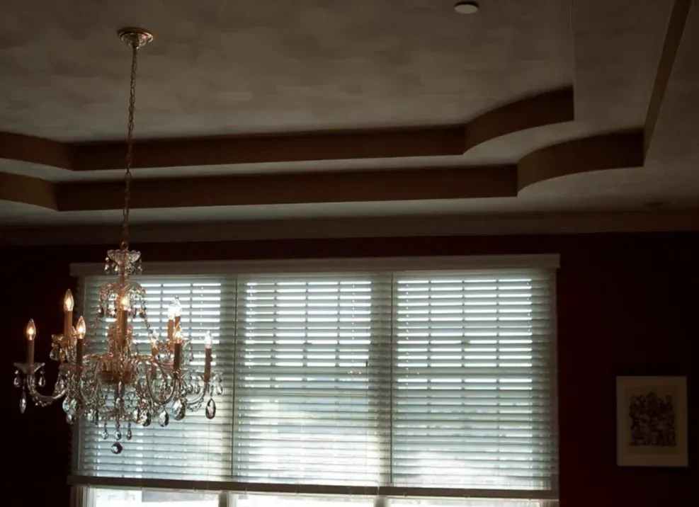 A Chandelier and Window with Blinds — East Peoria, IL — Blinds For Less