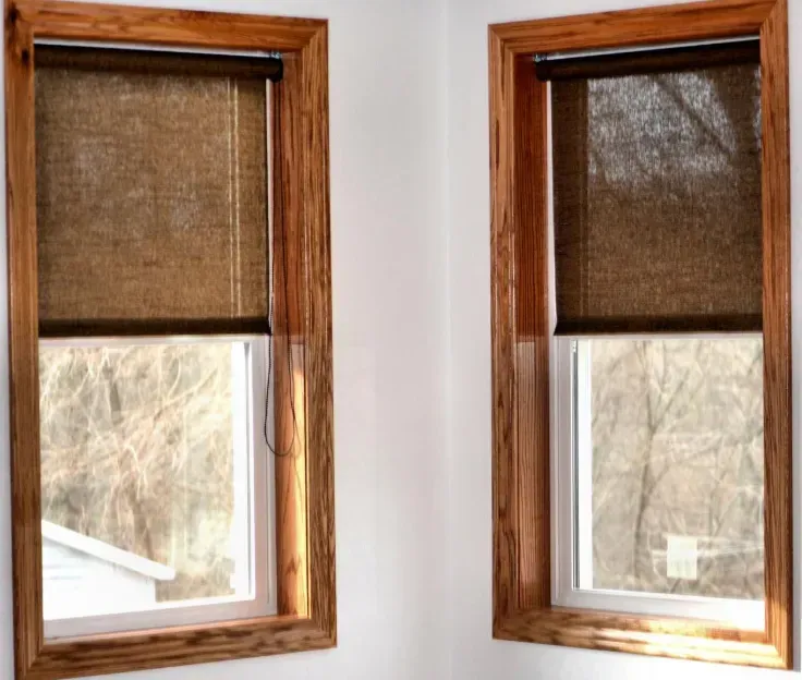 Wooden Style Window with Shutter — East Peoria, IL — Blinds For Less