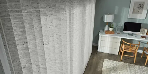 A room with a desk , chairs , and a computer.