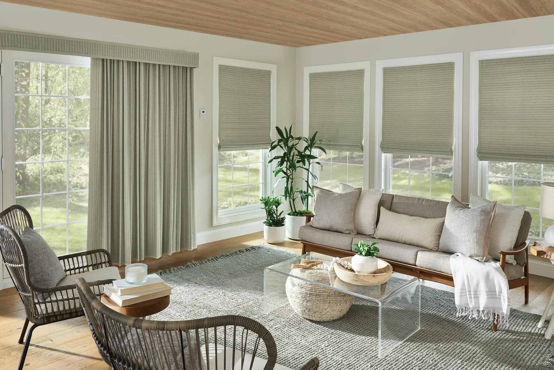 Bedroom with Nice Curtains — East Peoria, IL — Blinds For Less