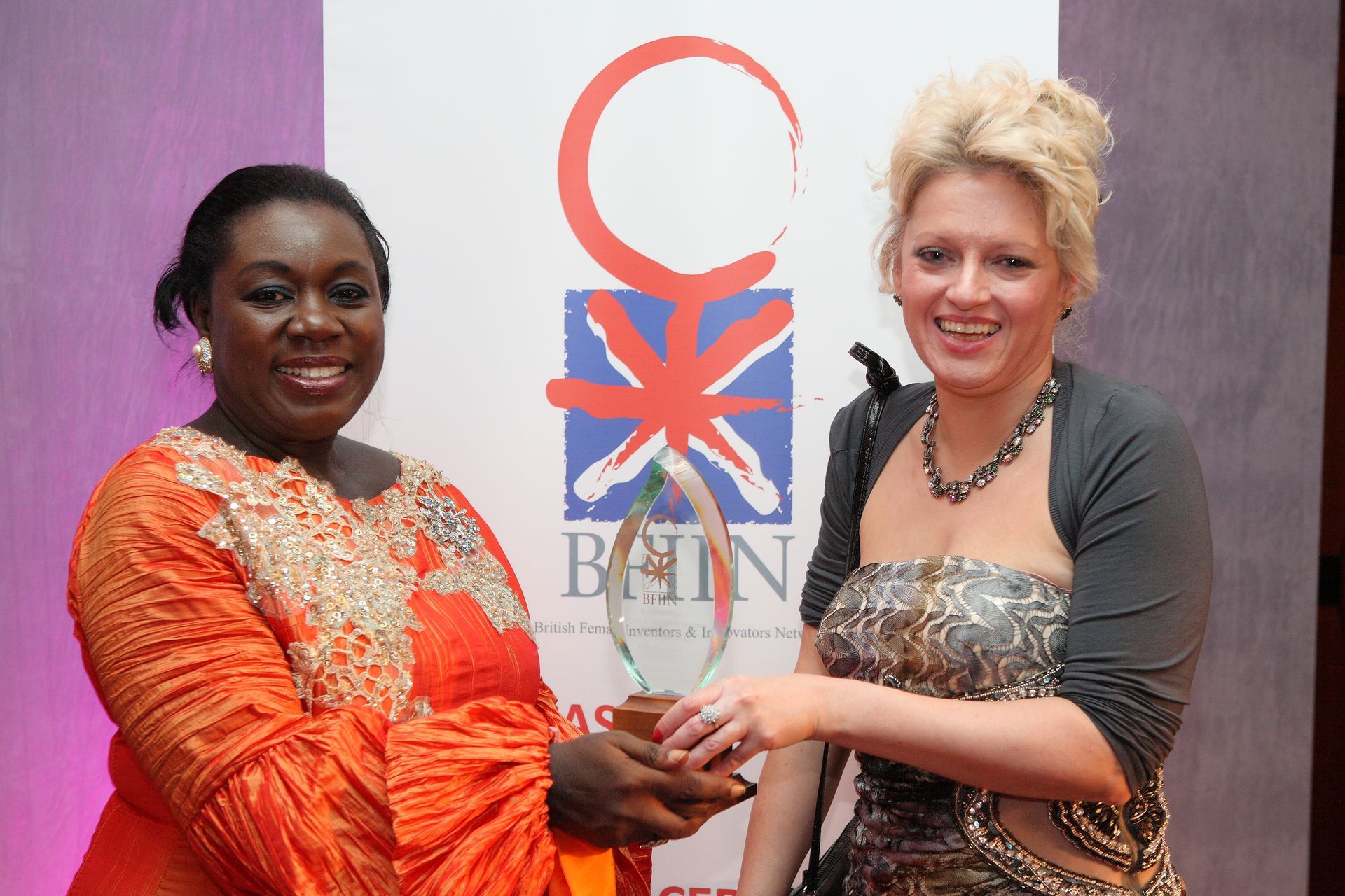 Denise Anstey Collecting her Winning Award