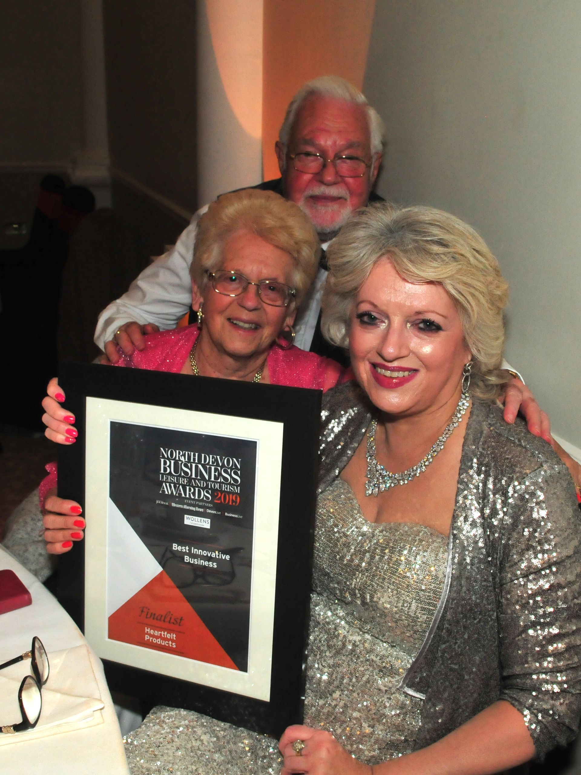 North Devon Business Awards finalist photo with Denise Anstey
