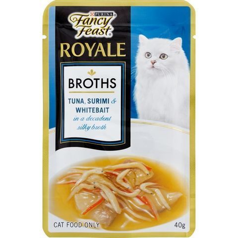 FANCY FEAST Royale Tuna Surimi Whitebait Broths 40g (48)