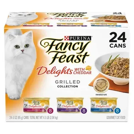Fancy Feast Cheddar Delights Grilled Carton 24 (85g)