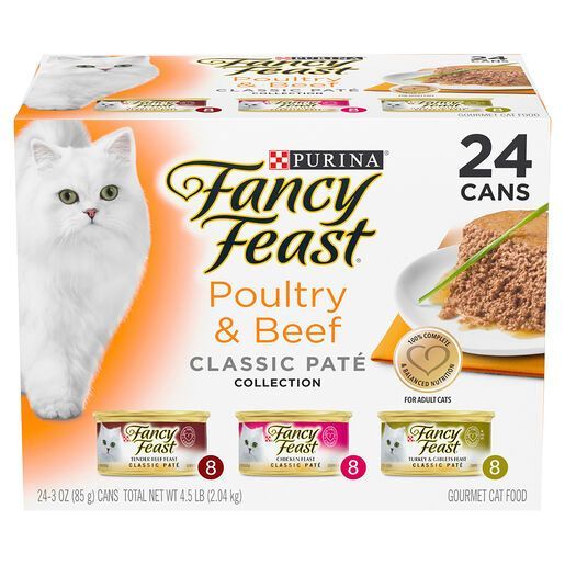 Fancy Feast Classic Poultry & Beef Pate Carton 24 (85g)