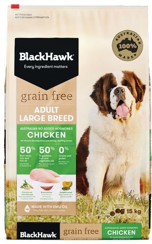 Black Hawk Grain Free Adult Large Breed Dog Chicken 15kg